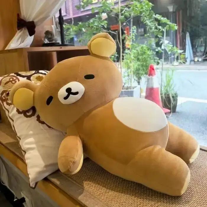 Rilakkuma – Coussin géant en peluche extra doux, adorable compagnon de sommeil pour canapé, idéal pour la détente, poupée en peluche mignonne, cadeau