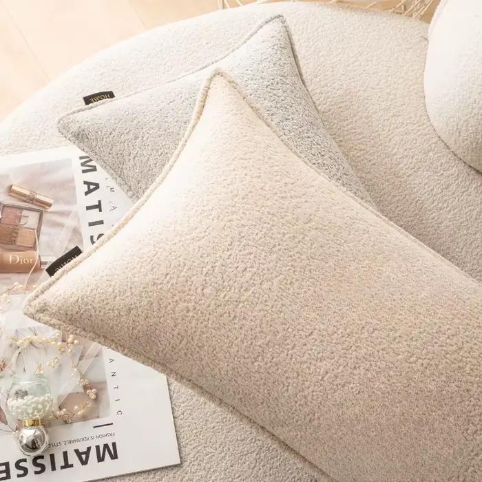 Housse de coussin rectangulaire 30x50/30X70/30X90CM, housse de coussin lombaire simple et douce, taie d'oreiller décorative pour la maison