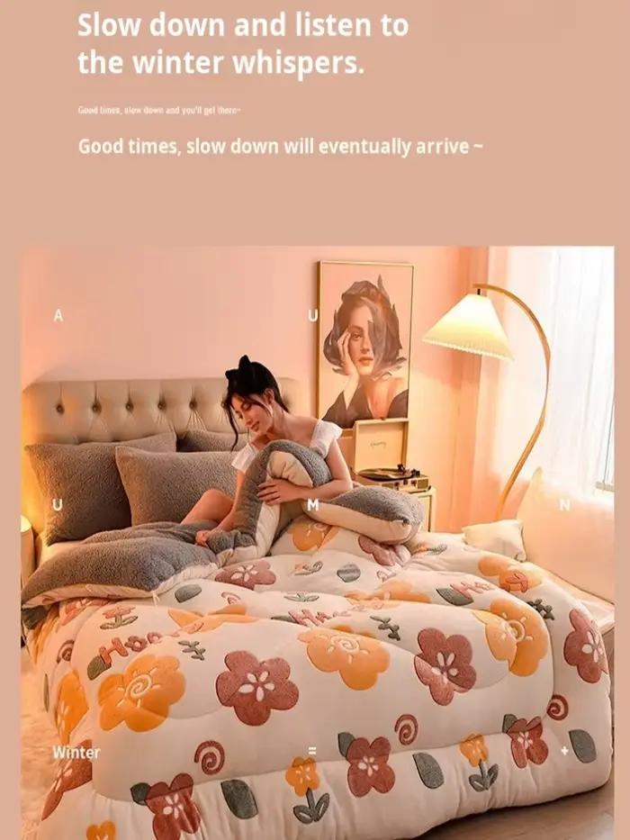 Noyau de couette d'hiver en flanelle Double face