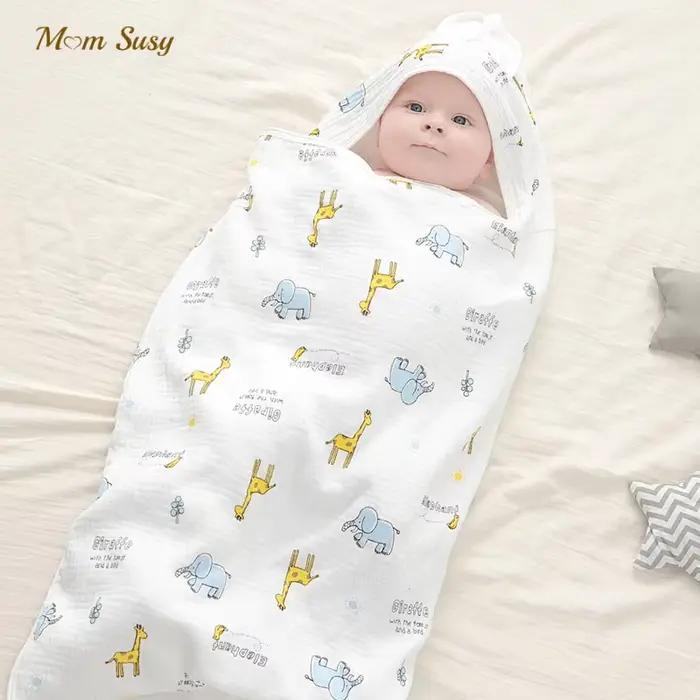 Peignoir à Capuche pour Nouveau-né Garçon et Fille, Serviette 100% Coton, Couverture pour Bébé