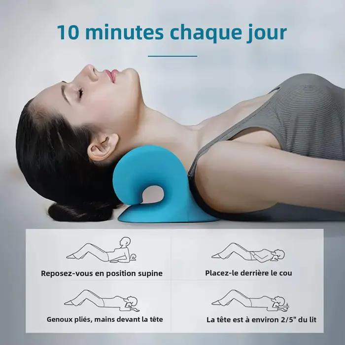 Oreiller de Massage Cervical avec civière de cou et d'épaule pour soulager la douleur