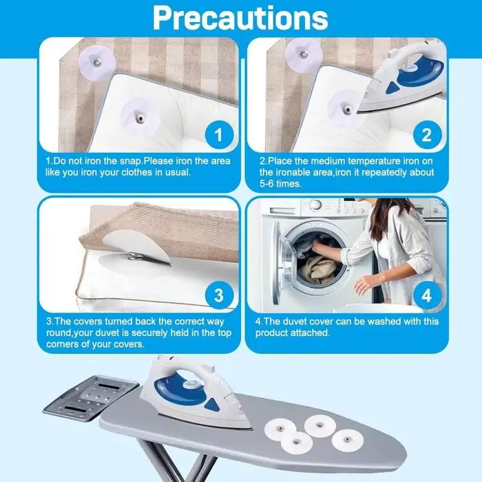 Nouveau couvercle de couette boutons-pression Clips 16 pièces