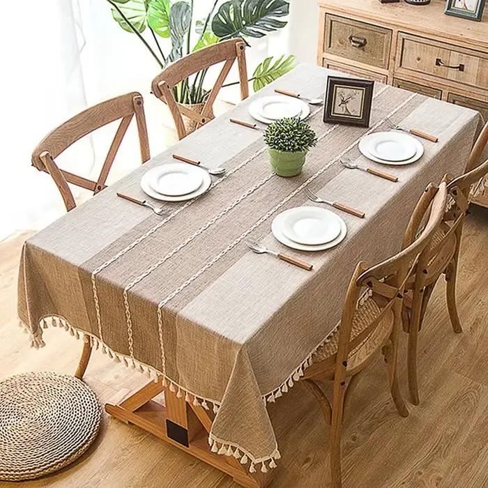 Battilo-Nappe rectangulaire en lin