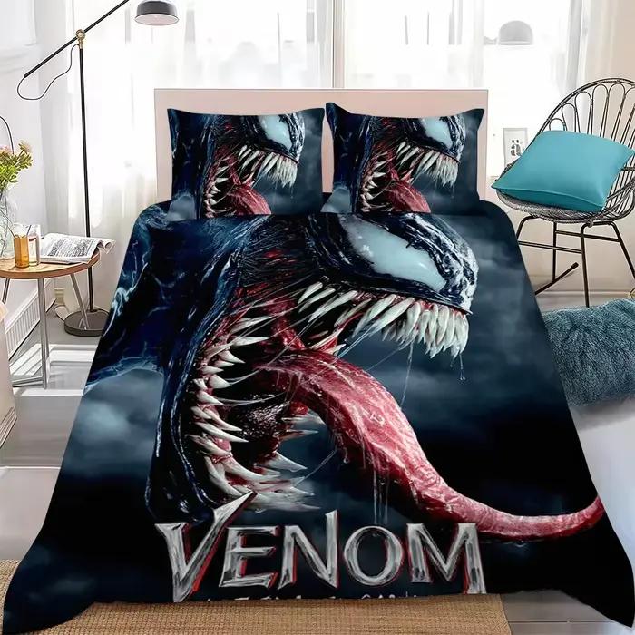 Parure de lit V-Venom Movie, style maison, en coton doux, 2/3 pièces, pour dortoir étudiant, cadeau