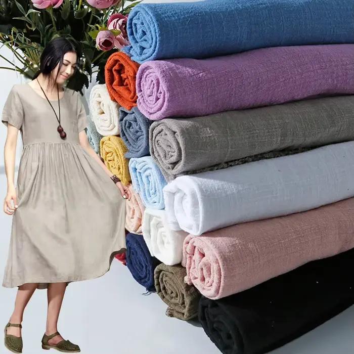 Tissu en coton et lin doux