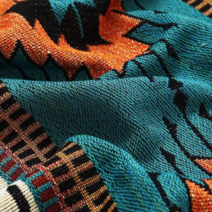 Couverture à carreaux bohème vintage