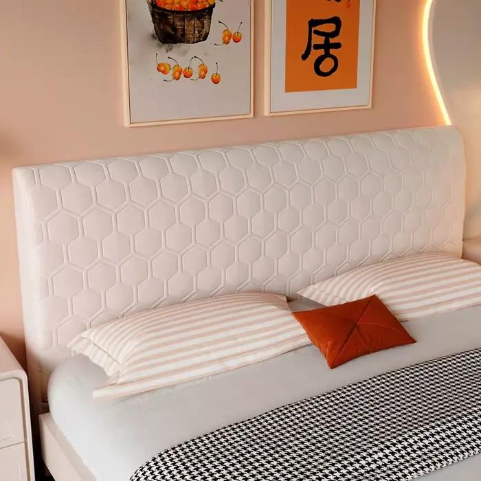Housse de tête de lit épaisse, housse de tête de lit extensible pour Queen Cal King Size, housse de tête de lit lavable anti-poussière