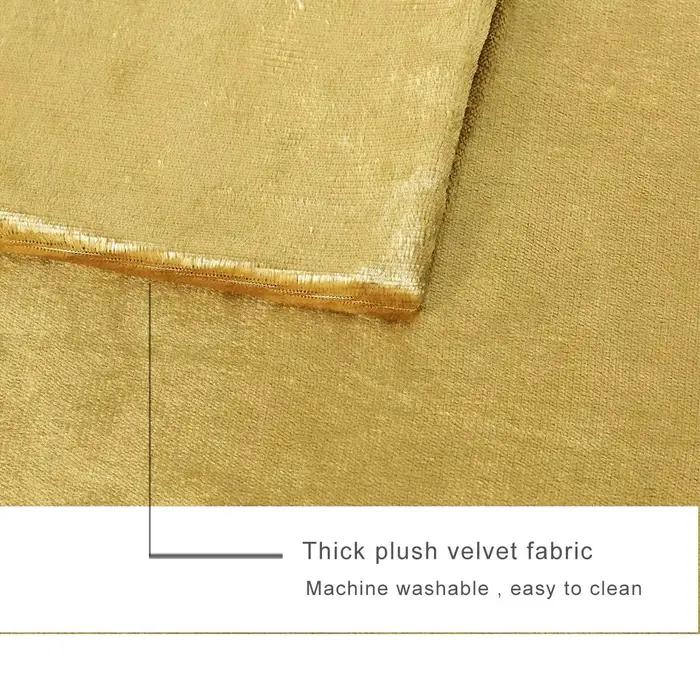 Housses de coussin décoratives en velours doré