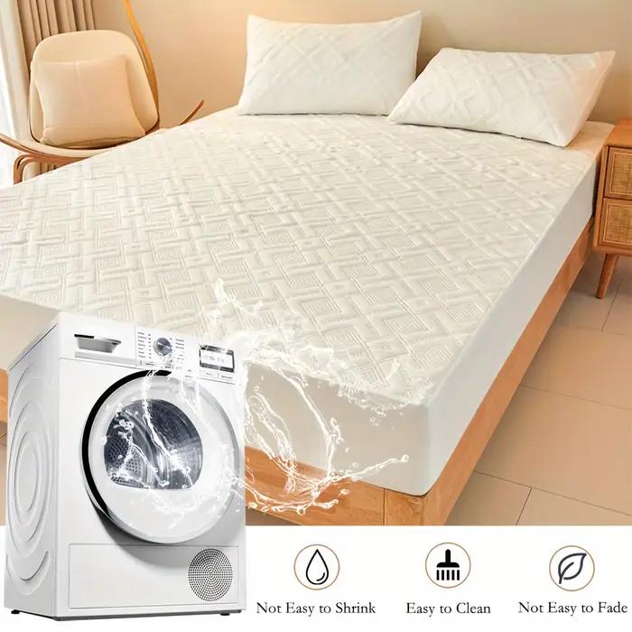 Protège-Matelas Matelassé Épais Imperméable, Antidérapant, Anti-Poussière, Drap-Juste de Lit, 1 Pièce
