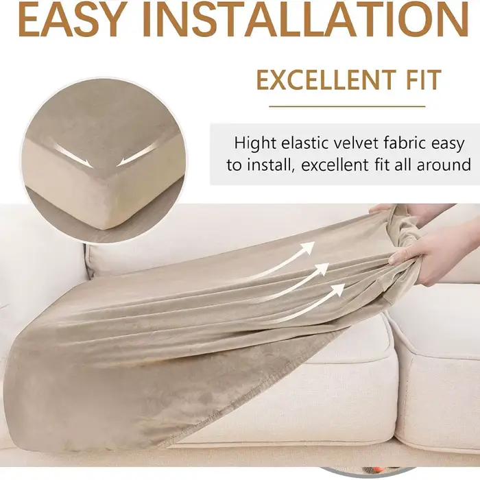 Housses de canapé en velours pour salon, housse de coussin élastique anti-poussière pour siège de canapé, protection de meubles lavable, décoration de maison douce et moelleuse