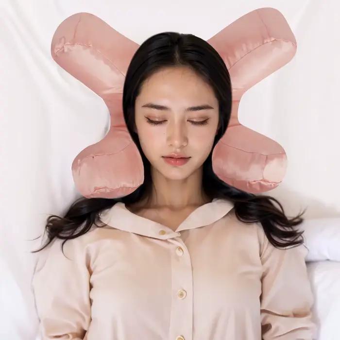 Oreiller facial de beauté anti-rides avec soutien du sommeil au dos