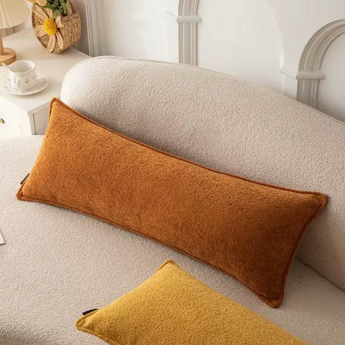 Housse de coussin rectangulaire 30x50/30X70/30X90CM, housse de coussin lombaire simple et douce, taie d'oreiller décorative pour la maison