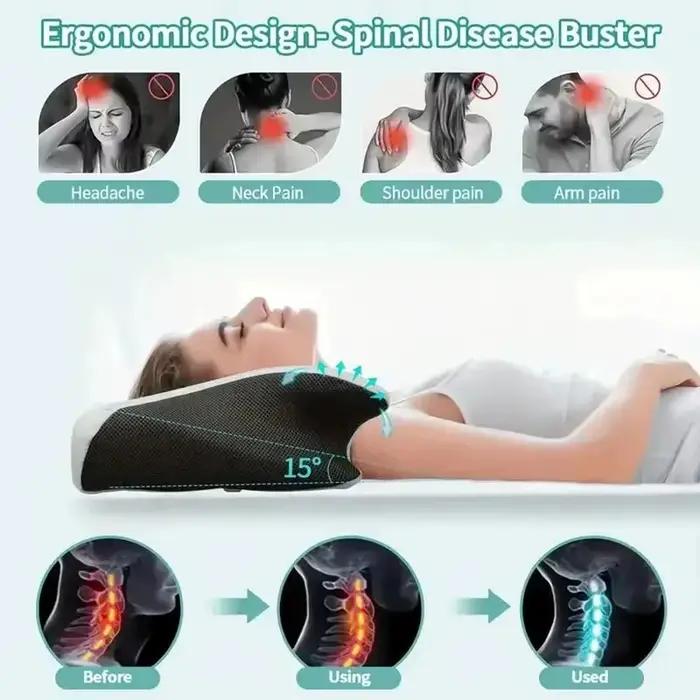 Oreiller cervical orthopédique en forme de papillon – Oreiller ergonomique en mousse à mémoire de forme à récupération lente pour soulager les douleurs cervicales