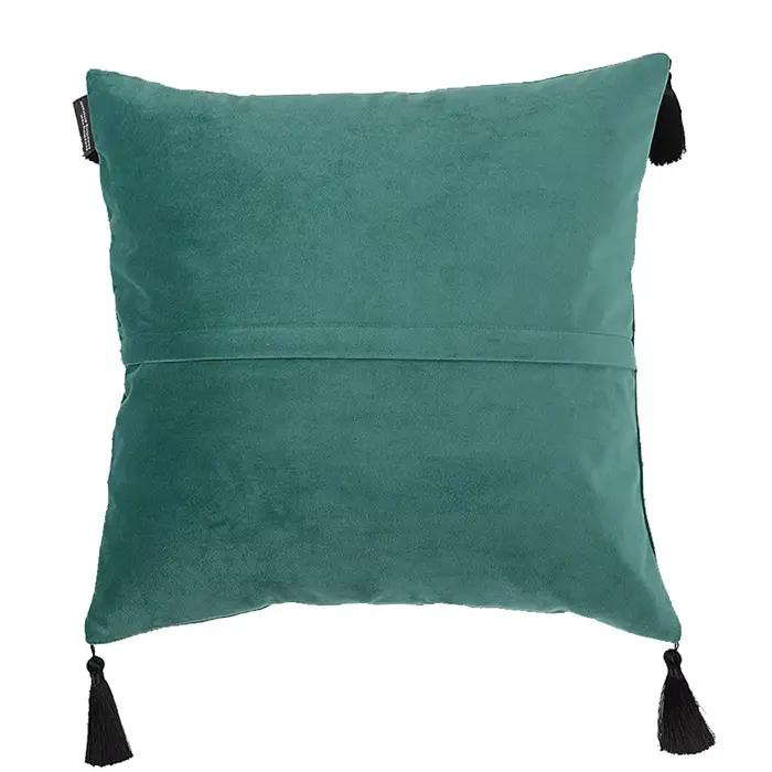 Juste de coussin en velours brodée de tigre rétro