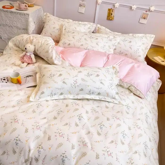 Ensemble de housse de couette florale Style Ins