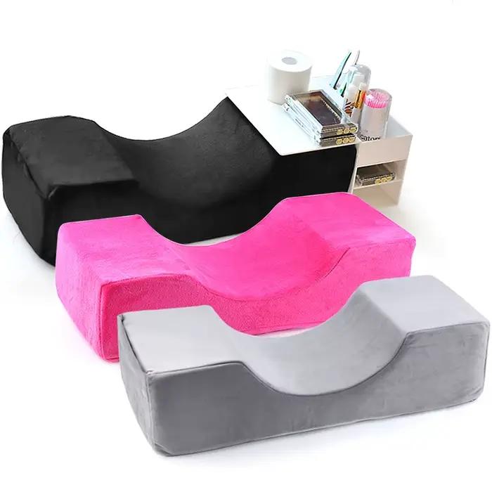 Oreiller professionnel pour cils en forme de U, Support du cou, mousse à mémoire de forme douce, greffage d'extension de cils avec poche, outils de Salon de maquillage