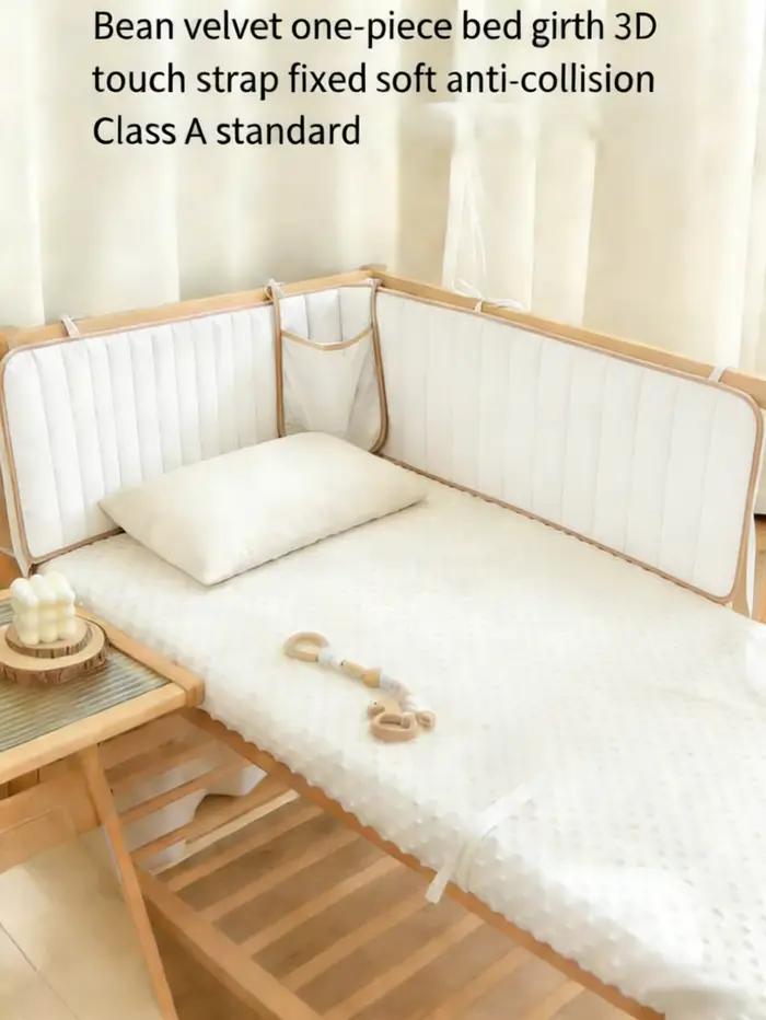 Barrière de protection tressée souple pour lit bébé