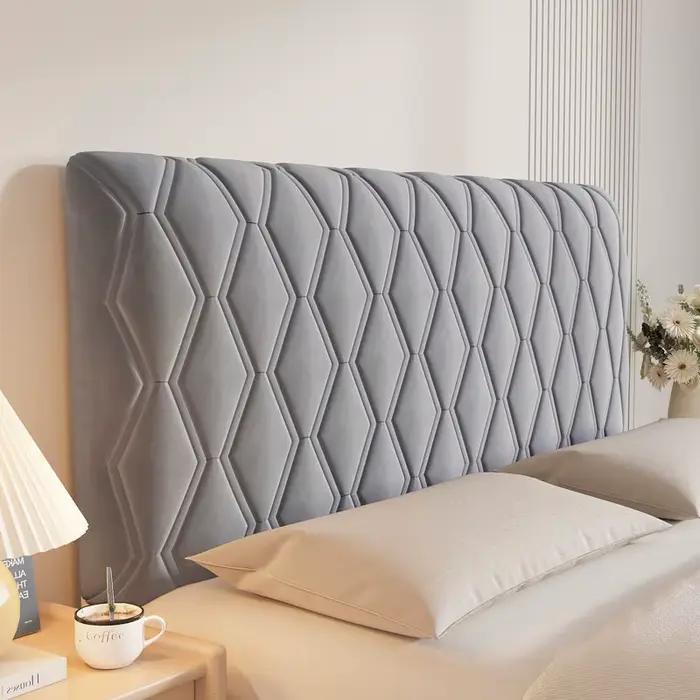 Housse de protection universelle en velours pour tête de lit, épaisse et douce, avec dossier anti-collision