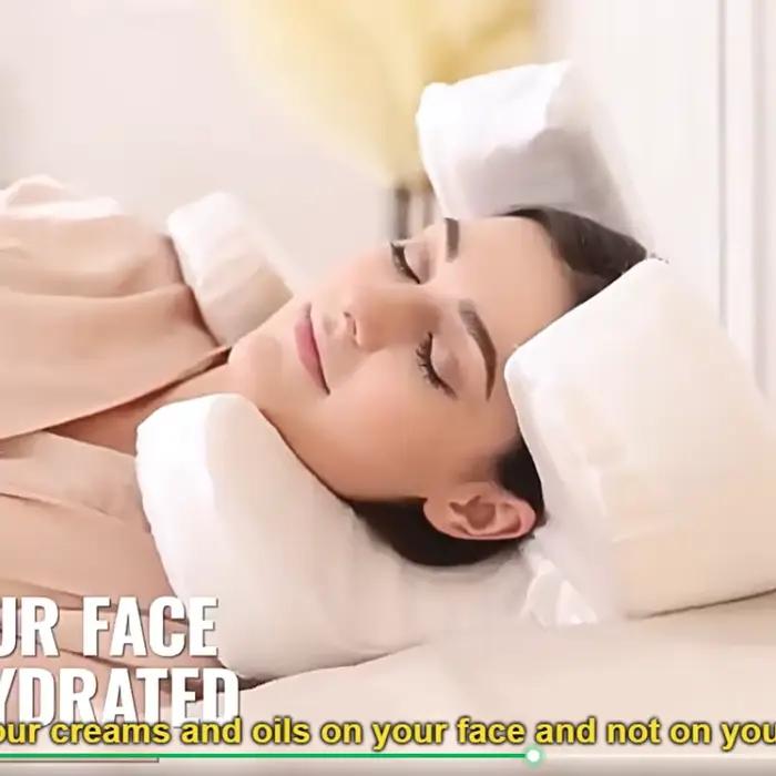 Oreiller de beauté avec rebond parfait pour les joues, soulagement du stress et oreiller à mémoire de forme anti-fatigue, super doux et confortable pour un sommeil réparateur
