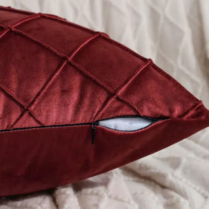 Housse de coussin décorative en velours, taie d'oreiller douce et confortable pour salon, canapé, avec fermeture éclair, 30x50 45x45 50x50, chic