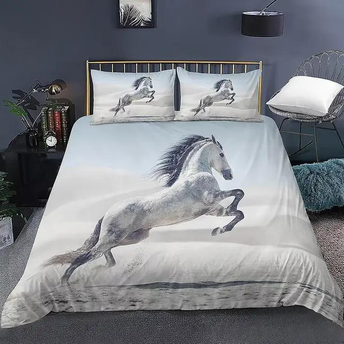 Ensemble de housse de couette imprimé Animal 3D