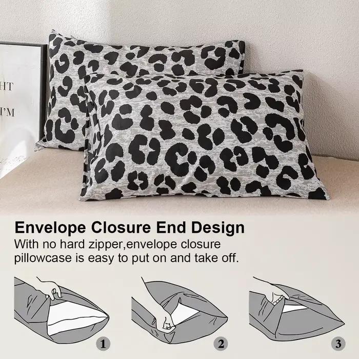 Ensemble de housse de couette imprimée léopard