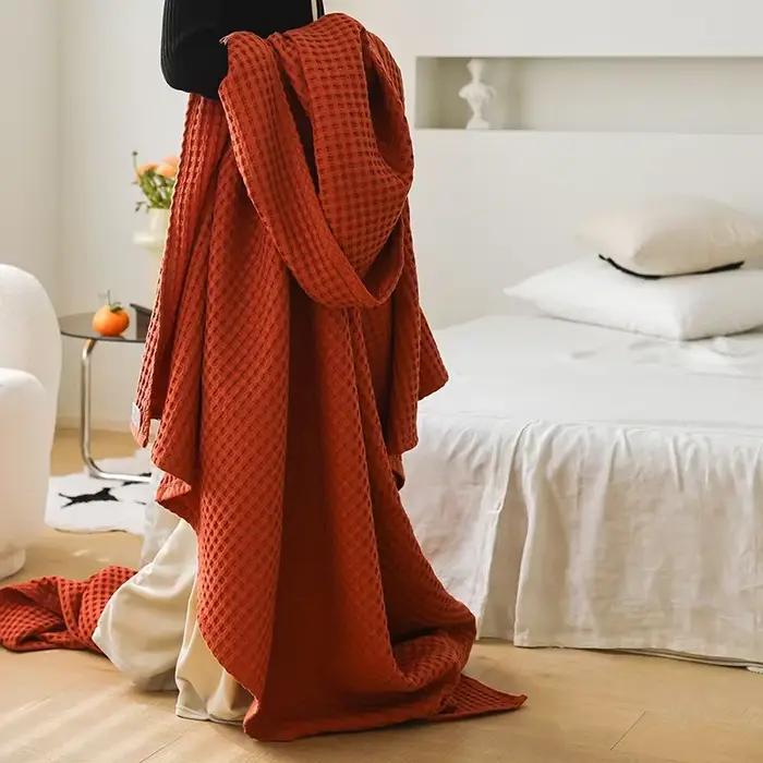 Couverture en coton gaufré 100 %