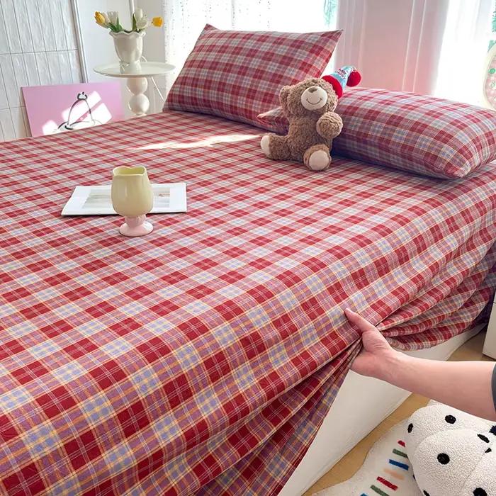 Drap plat en coton 100% teint en fil