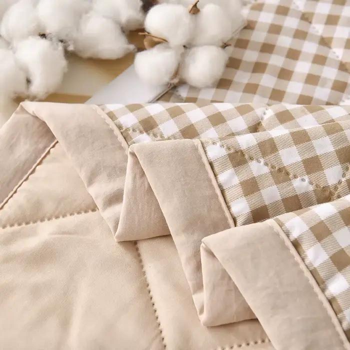 Nouvelle Couette d'Été à Carreaux Douce, Respirante et Agréable pour la Peau, Couverture Rafraîchissante d'Été, Couette Matelassée Lavable en Machine, Fine