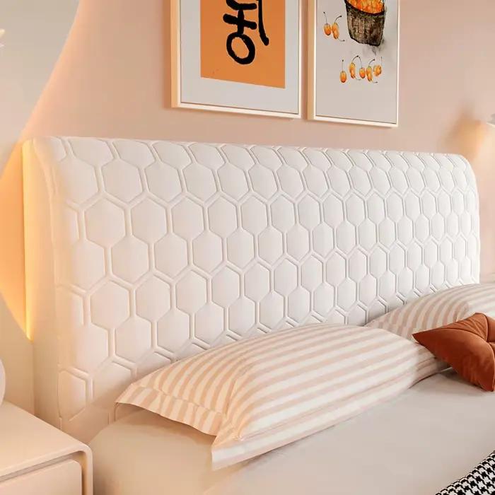 Housse de tête de lit épaisse, housse de tête de lit extensible pour Queen Cal King Size, housse de tête de lit lavable anti-poussière