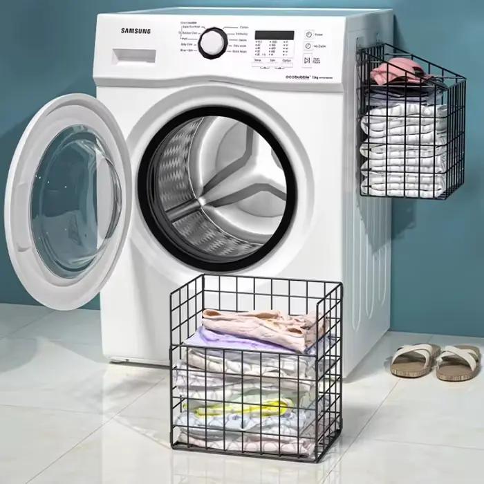 Panier à linge mural pliable, organisateur de vêtements de salle de bain Compact, sac de rangement sale peu encombrant