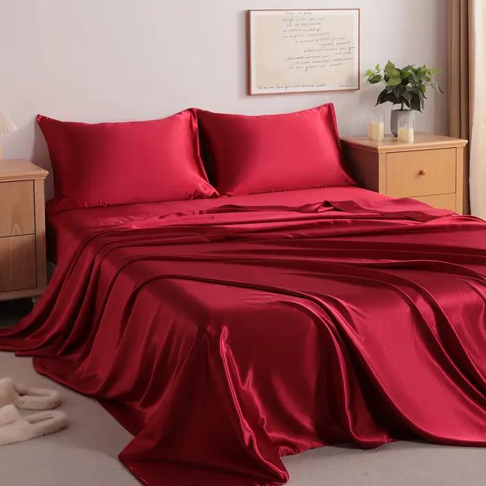 Drap de lit plat en Satin