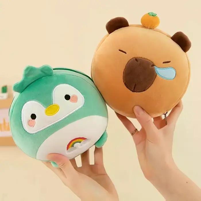 Oreiller de voyage 2-en-1 avec masque pour les yeux, peluche mignonne, oreiller de bureau portable, cadeau d'anniversaire