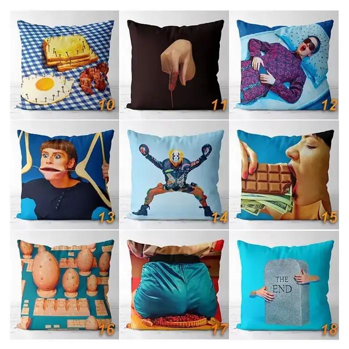 Taie d'oreiller de Noël de luxe, décorations pour la maison, décoration de jardin, papier de toilette, taie d'oreiller en lin, coussin décoratif, 45x45