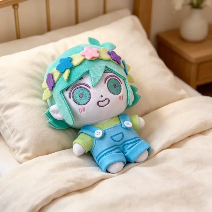 Coussin décoratif de Noël en peluche Omori, design créatif, petit et noir, pour le confort du sommeil des enfants, cadeau compagnon