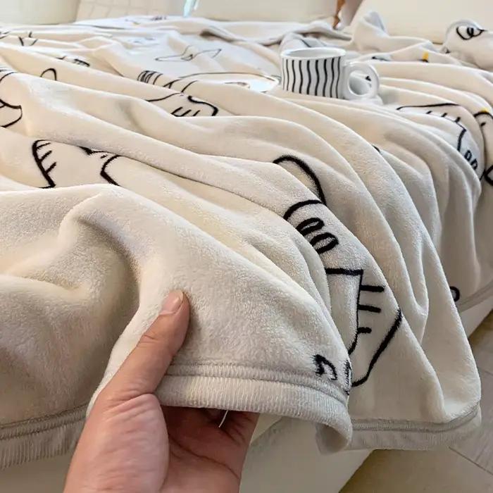Grande couverture polaire en flanelle
