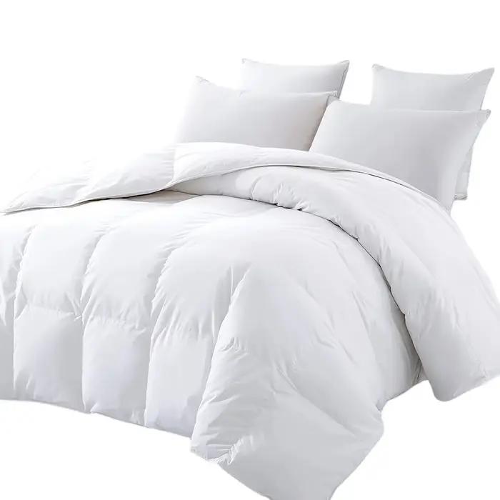 Couette douce et moelleuse pour quatre saisons, couverture matelassée épaisse, blanche, pour maison simple, hôtel, dortoir, noyau, livraison directe, 150x200cm