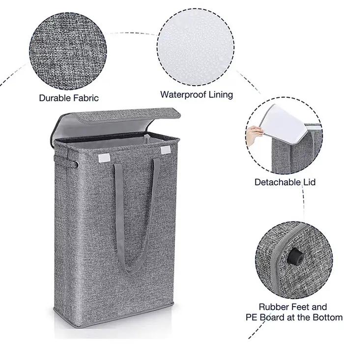 Panier à linge couvert de 45l