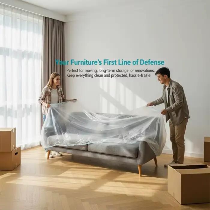 Protège-matelas jetable transparent et imperméable