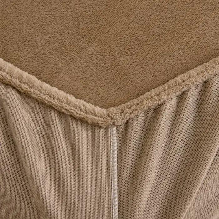 Drap-housse en velours épais, couleur unie, doux, chaud, antidérapant, housse de matelas, protection réglable, drap de lit doux avec élastique, 1 pièce