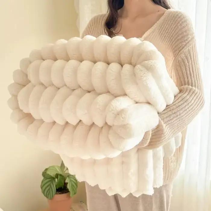 Couverture moelleuse douce et chaude pour lit