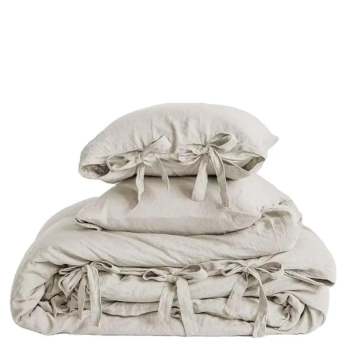 Ensemble de housse de couette en lin pur