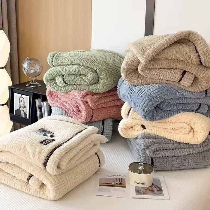 Couverture de jet de velours de tortue douce et moelleuse