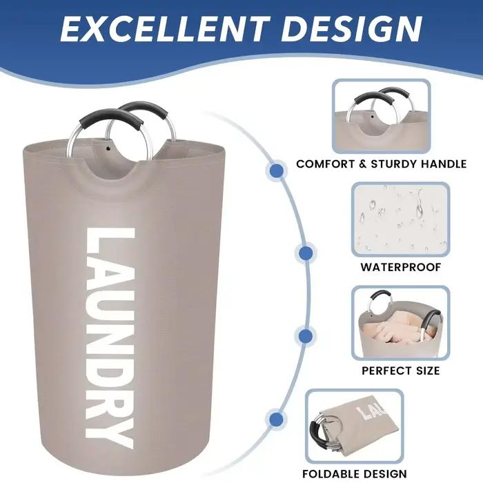 Grand panier à linge pliable de 115l