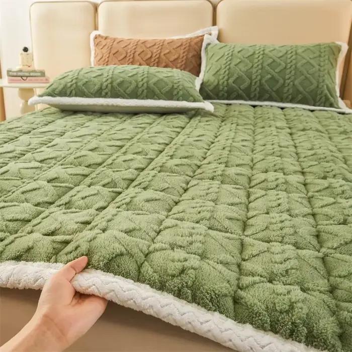 Optique-Protège-matelas Smile pour lits doubles, couverture de lit, coussinets d'hiver, documents solides, lieux chauds