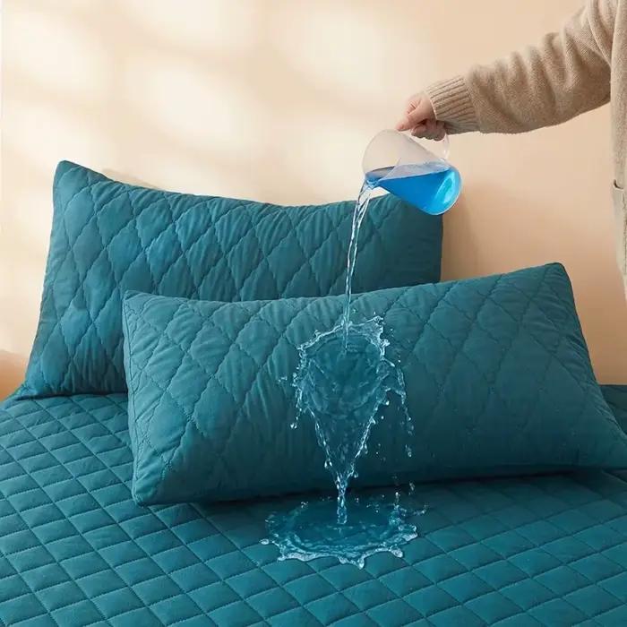 Lot de 2 taies d'oreiller en coton doux et imperméables