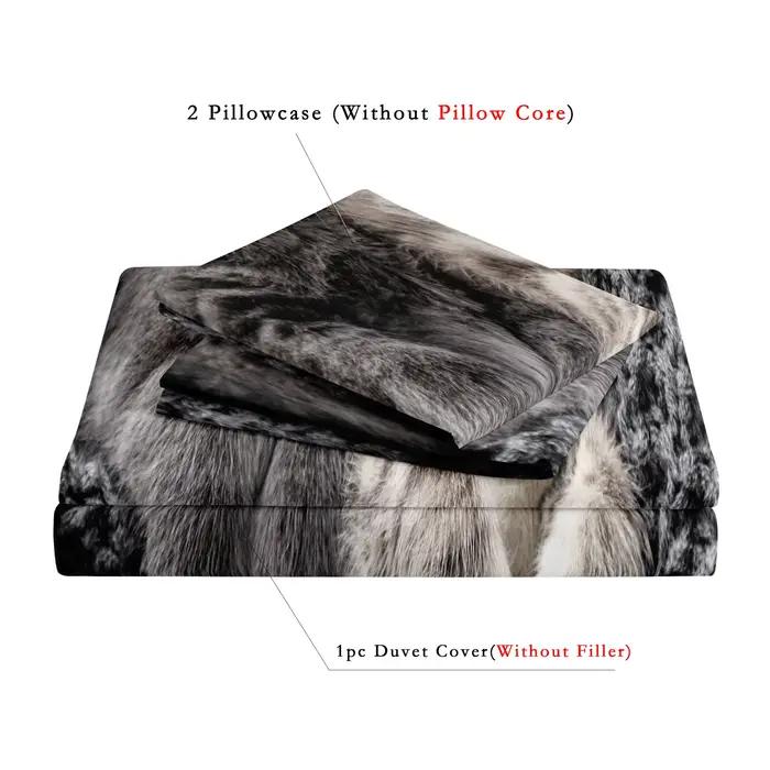 3 pièces romantique saint valentin haute qualité Couple chat imprimé literie housse de couette ensemble, doux confortable housse de couette de lit