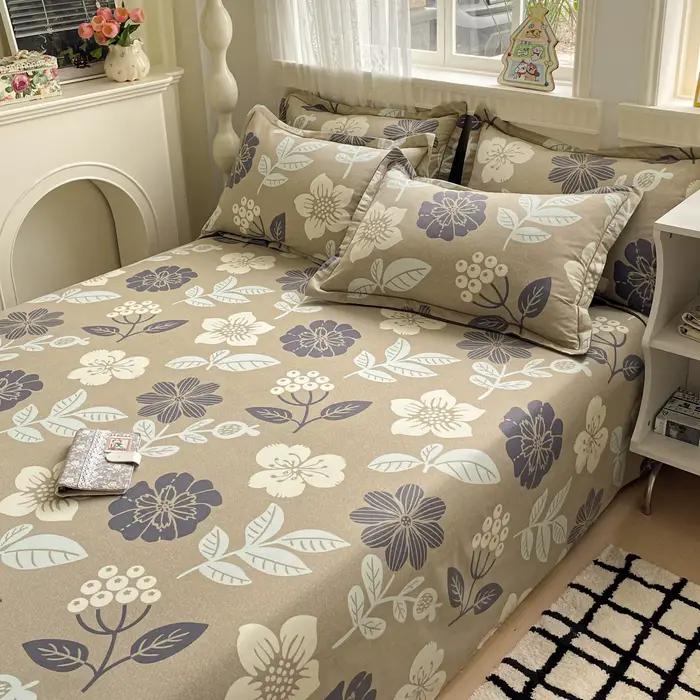 Drap plat doux en pur coton, linge de lit imprimé, drap de chambre d'adultes et d'enfants, Jaya ooельное белье (sans taie d'oreiller), 1 pièce