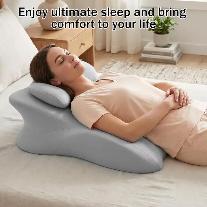 Coussin ergonomique en forme de cale pour le lit