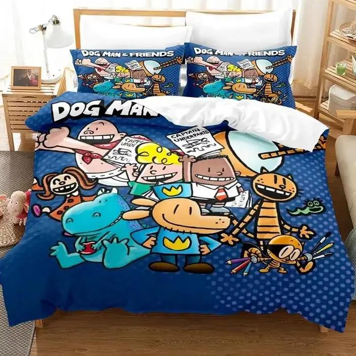 Parure de lit dessin animé d-chien m-man